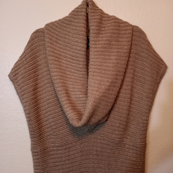 LRL Beige Super Soft Deep Cowl Neck Coastal Wool Blend Sweater S - Picture 2 of 9